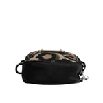 Dolce & Gabbana Multicolor Leopard Jacquard Logo Plaque Neck Strap Bag BAG4302