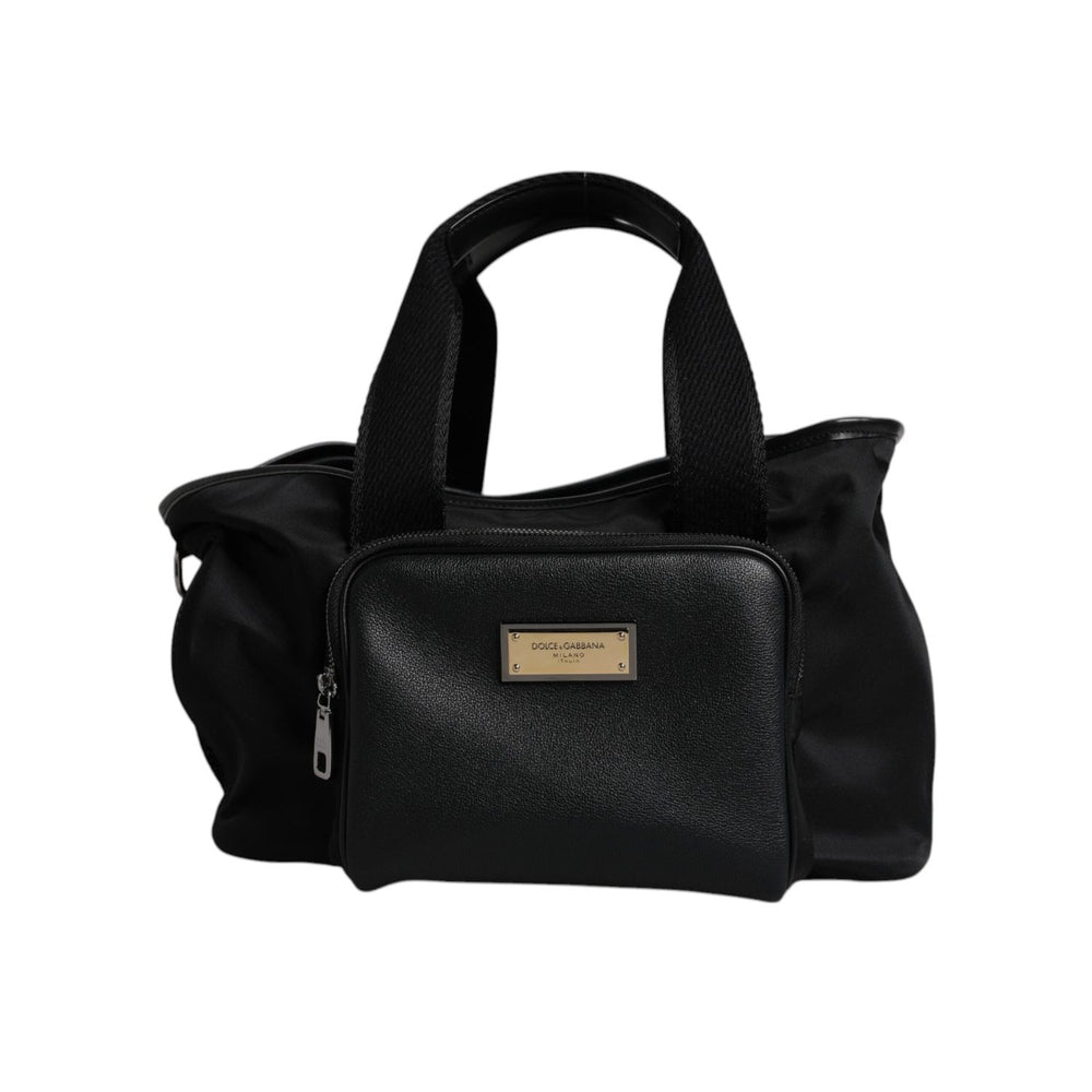 Dolce & Gabbana Black Shoulder Strap Pet Carry Logo Plaque Bag BAG4305