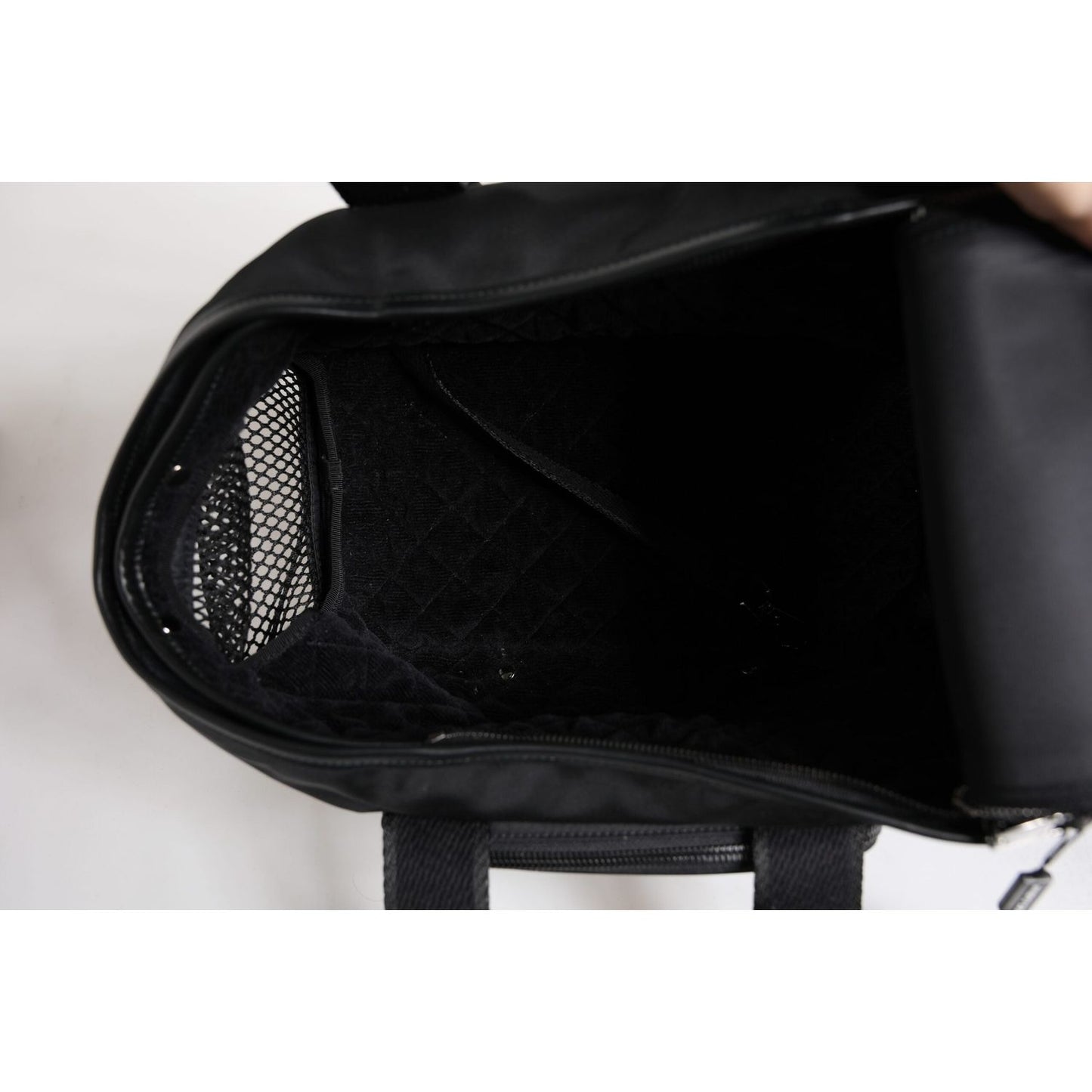 Dolce & Gabbana Black Shoulder Strap Pet Carry Logo Plaque Bag BAG4305