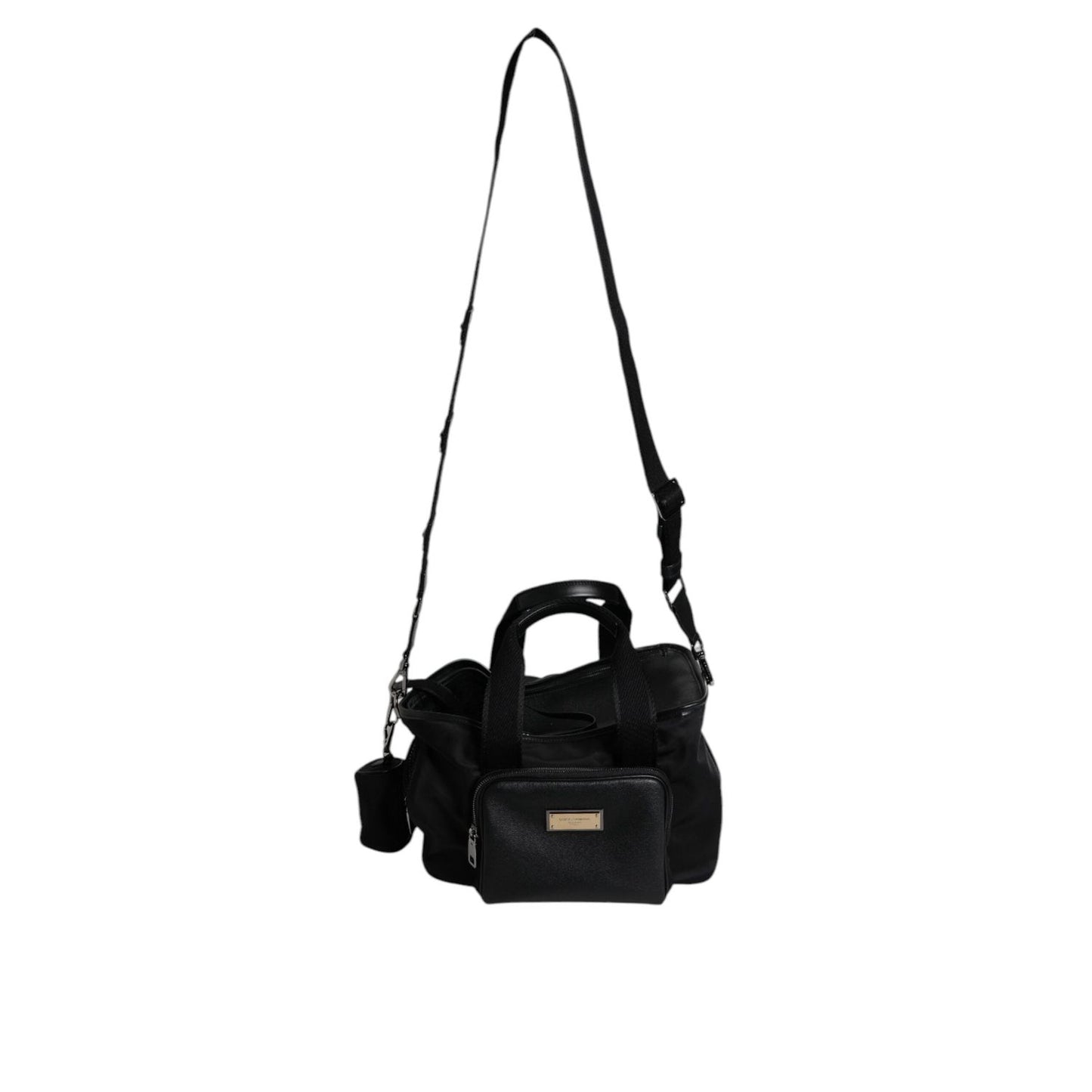 Dolce & Gabbana Black Shoulder Strap Pet Carry Logo Plaque Bag BAG4305