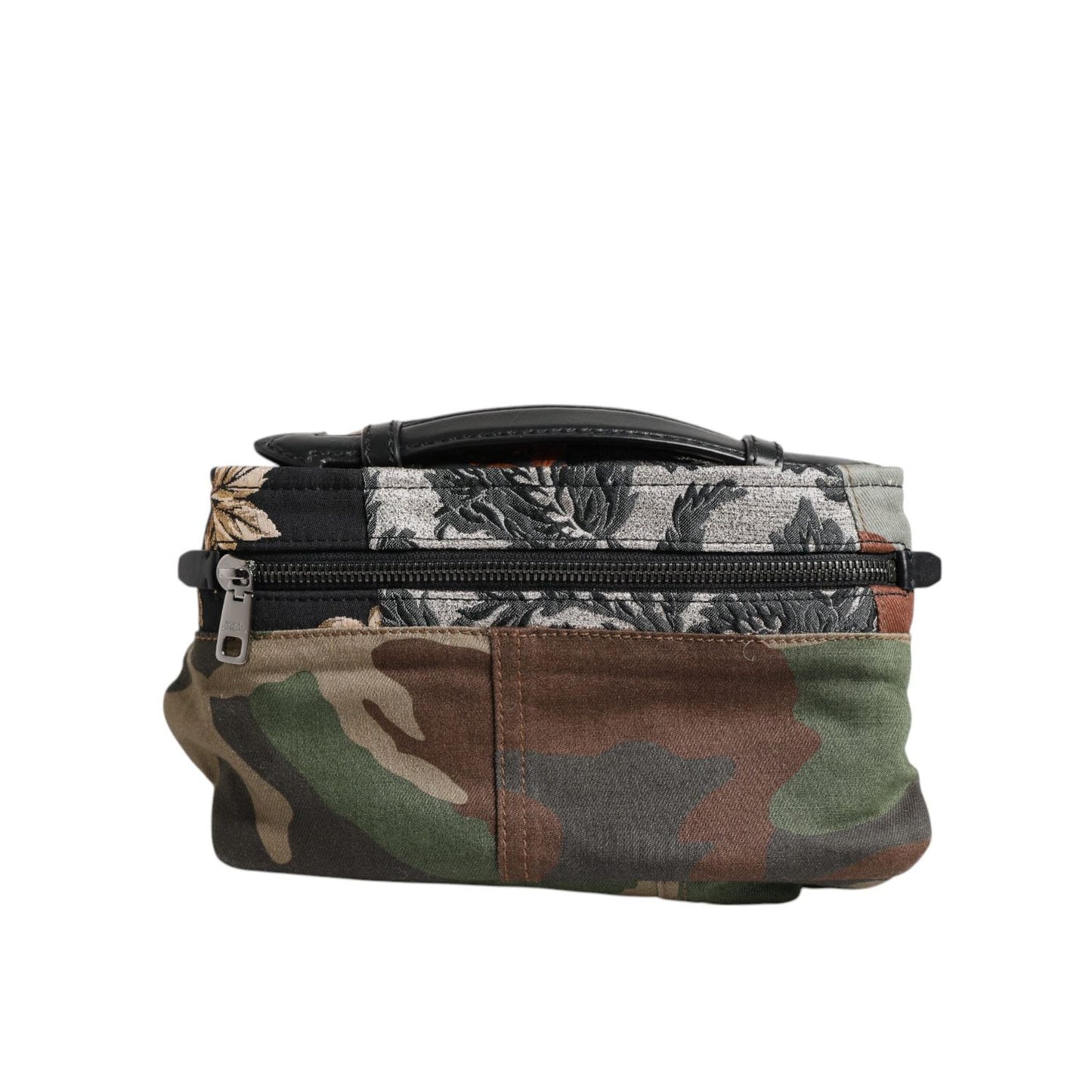 Dolce & Gabbana Multicolor Camouflage Patchwork Logo Waist Fanny Pack Bag BAG4310