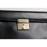 Dolce & Gabbana Black Leather Logo Plaque Document Briefcase Bag BAG4311