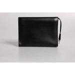 Dolce & Gabbana Black Leather Logo Plaque Document Briefcase Bag BAG4311