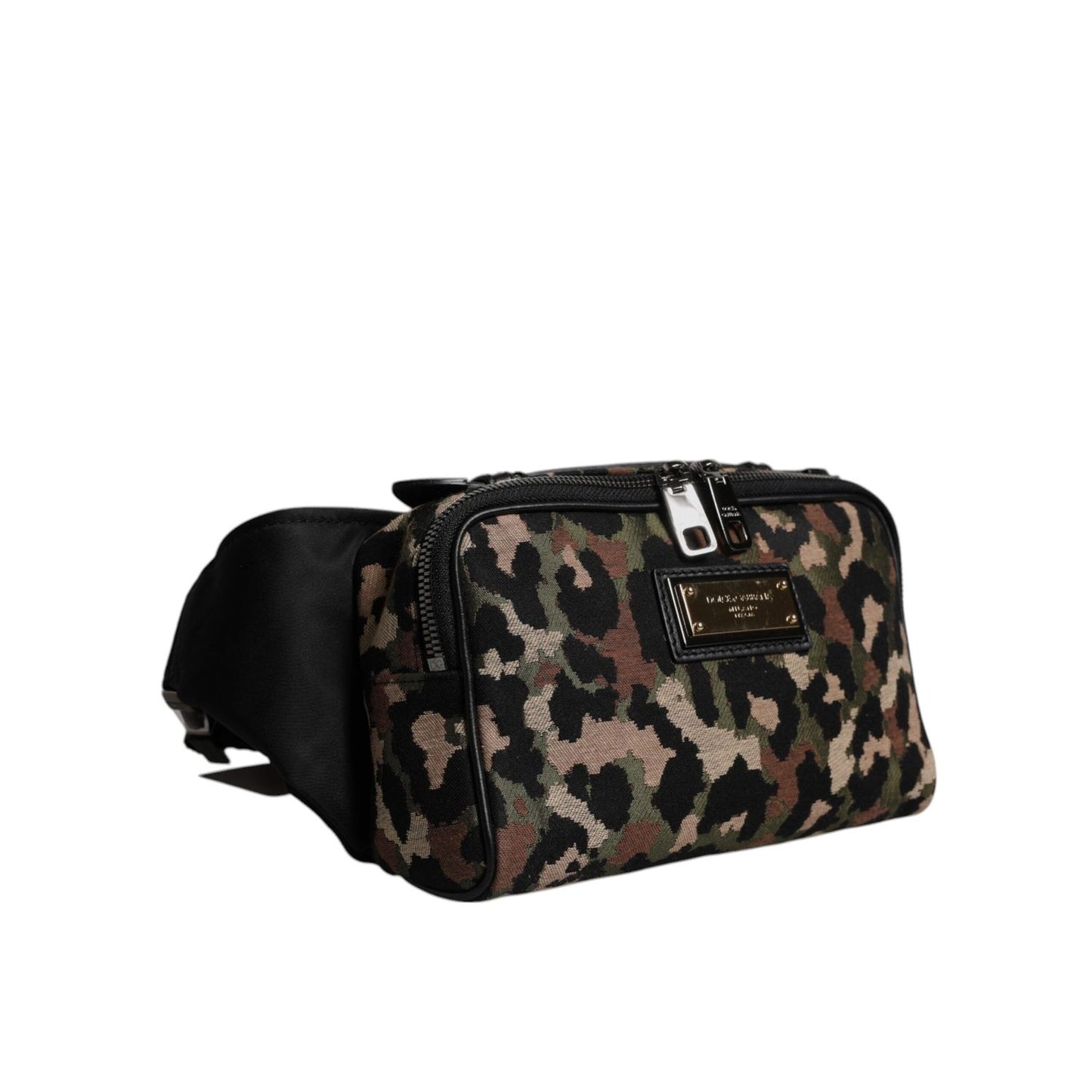 Dolce & Gabbana Multicolor Leopard DG Logo Belt Waist Fanny Pack Bag BAG4316
