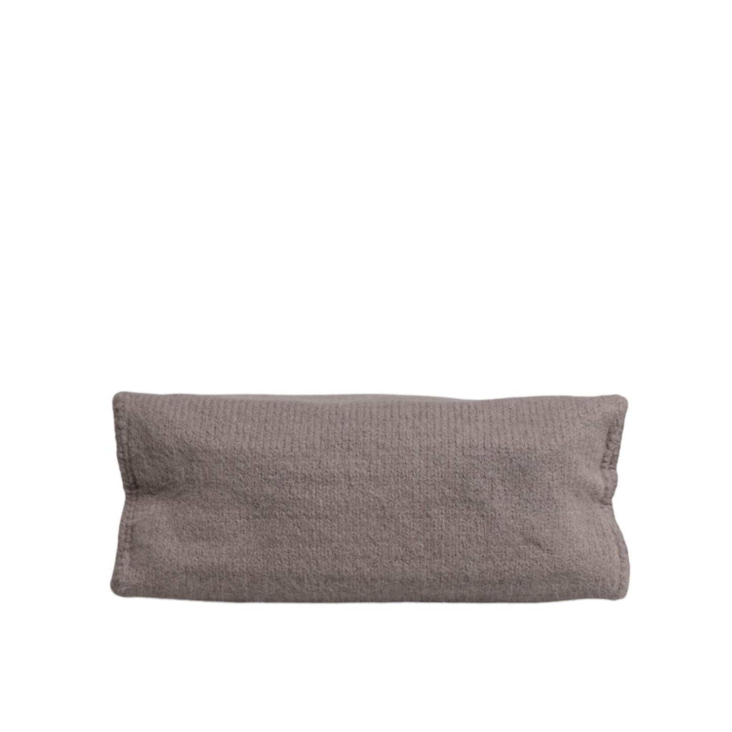Dolce & Gabbana Grey Alpaca Wool Logo Plaque Tote Shoulder Bag BAG4332