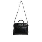 Dolce & Gabbana Black Leather Messenger Shoulder Strap Bag BAG4337