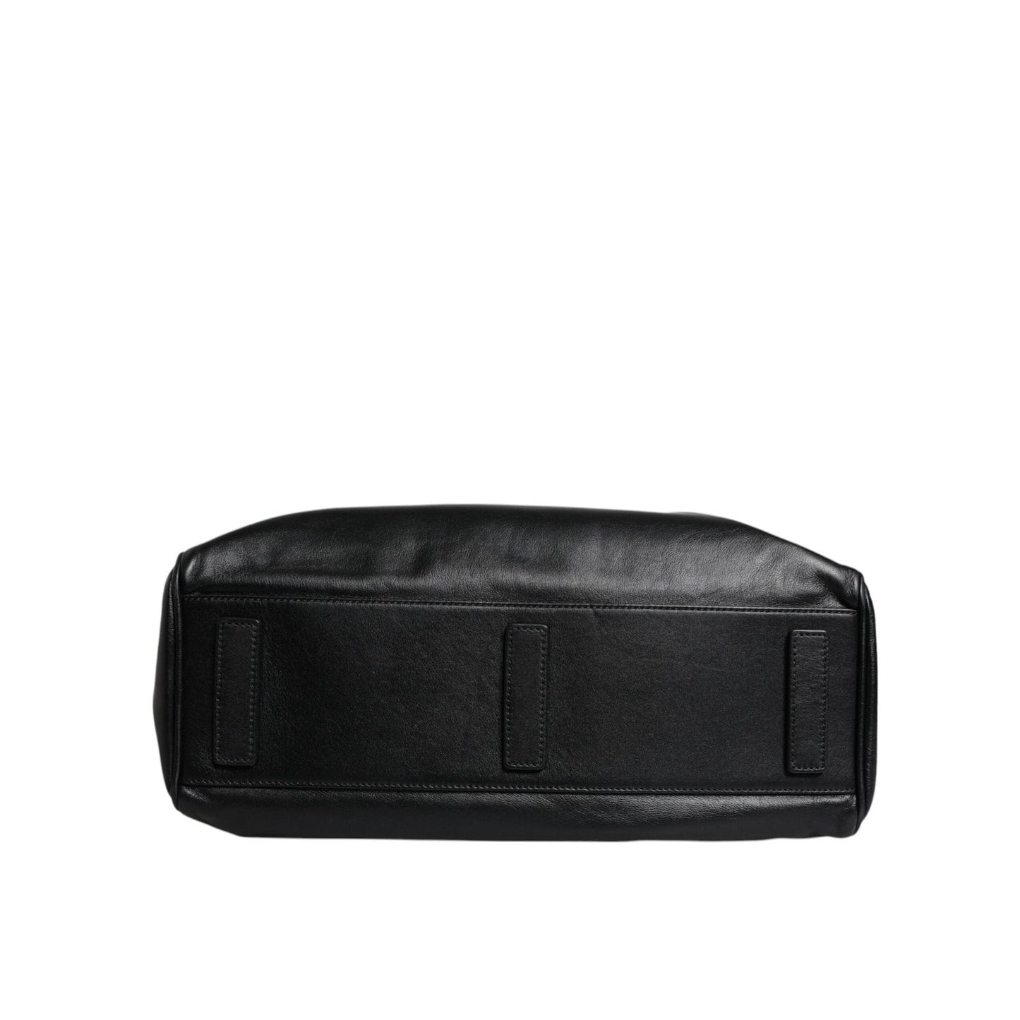 Dolce & Gabbana Black Leather Messenger Shoulder Strap Bag BAG4337
