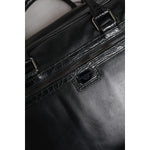 Dolce & Gabbana Black Leather Messenger Shoulder Strap Bag BAG4337