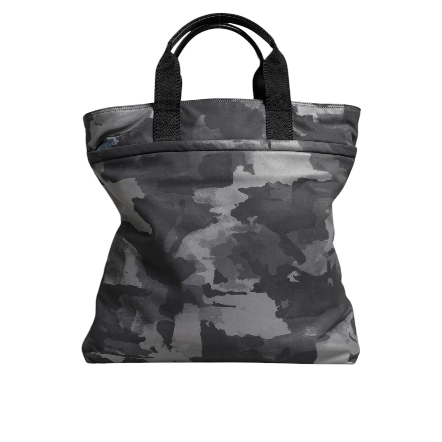 Dolce & Gabbana Gray Camo Cotton Multiple Compartments Tote Bag BAG4351