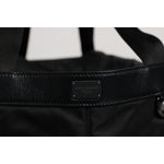 Dolce & Gabbana Black Nylon White Iconic Logo Shoulder Bucket Bag BAG4378