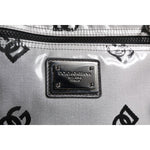 Dolce & Gabbana Polyester Gray Black DG Logo Plaque Backpack Bag BAG4379
