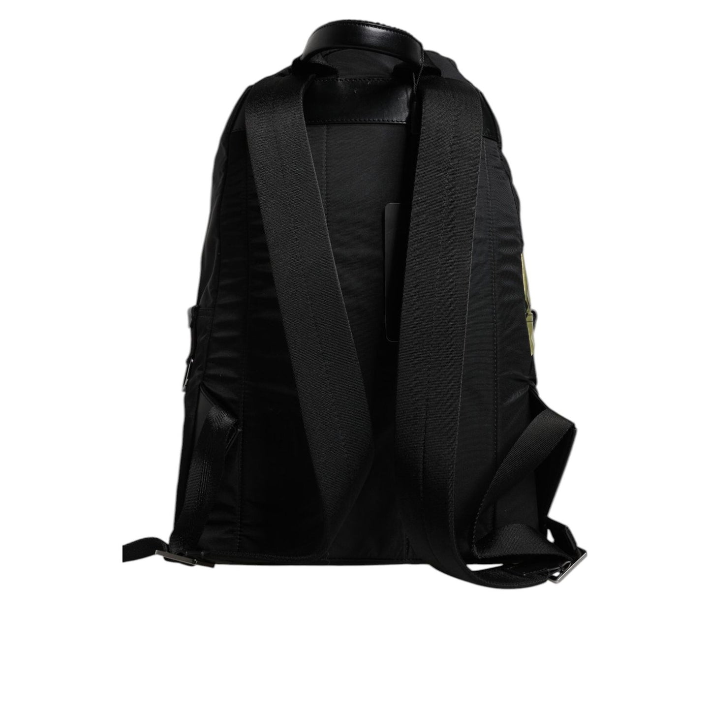 Dolce & Gabbana Black Logo Tape Polyamide School Travel Backpack Bag BAG4387