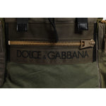 Dolce & Gabbana Military Green Patchwork Travel Backpack Bag BAG4454