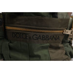 Dolce & Gabbana Military Green Patchwork Travel Backpack Bag BAG4474