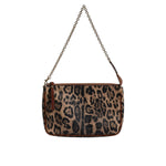 Dolce & Gabbana Brown Leopard Leather Shoulder Chain Strap Bag BAG4312