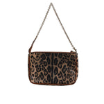 Dolce & Gabbana Brown Leopard Leather Shoulder Chain Strap Bag BAG4312