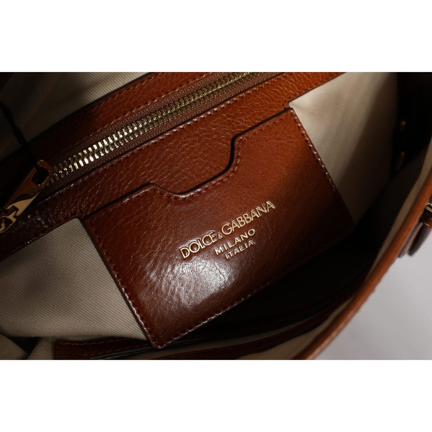 Dolce & Gabbana Brown Leopard Leather Shoulder Strap Tote Bag BAG4327