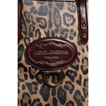 Dolce & Gabbana Brown Leopard Leather Shoulder Strap Tote Bag BAG4330