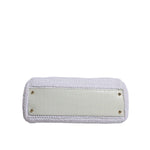Dolce & Gabbana White Rafia Leather Top Handle Crossbody Bag BAG4333