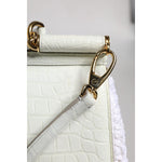 Dolce & Gabbana White Rafia Leather Top Handle Crossbody Bag BAG4333