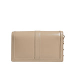 Versace Beige Gold Chain Calf Leather Wallet Crossbody Bag BAG4393