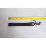 Dolce & Gabbana Black Logo Nylon Silver Brass Men Holder Keychain Keyring