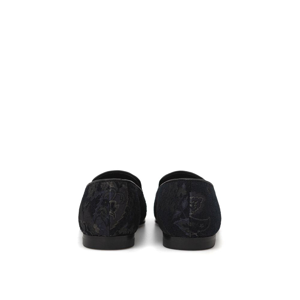 Etro Blue Leather Slip-On Loafer