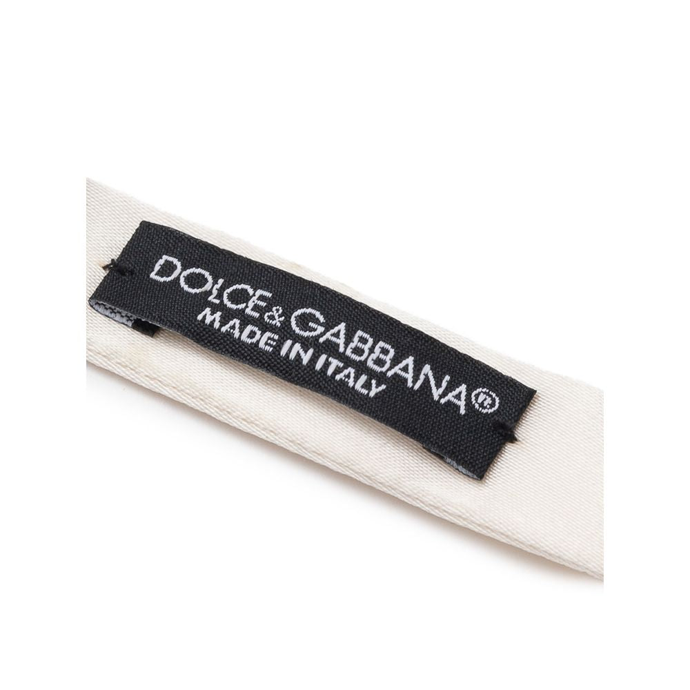 Dolce & Gabbana White Silk Bowty DO-8285666-ONE SIZE