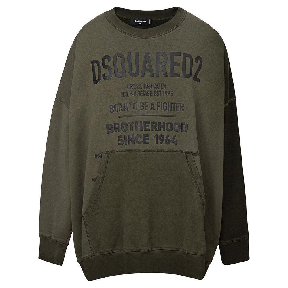 Dsquared² Green Cotton Hoody DS-5683674-XXL
