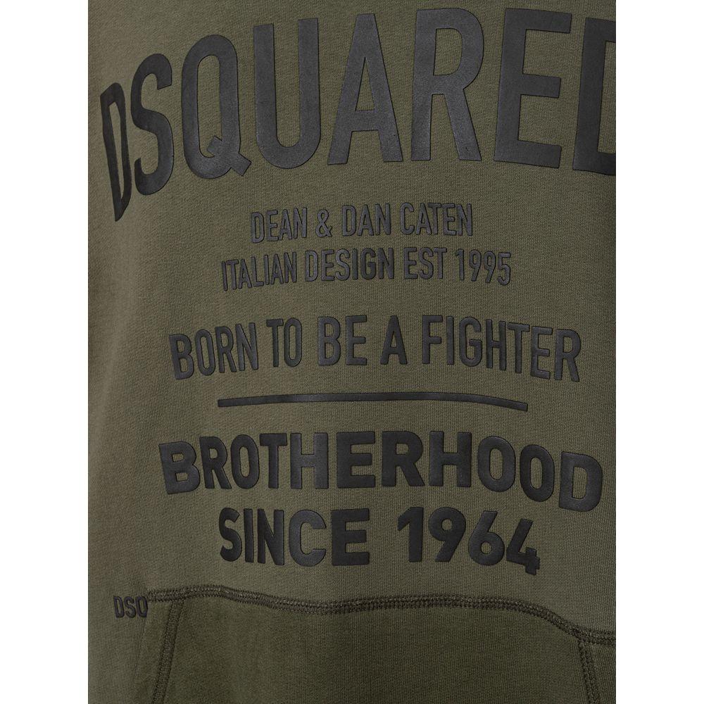 Dsquared² Green Cotton Hoody DS-5683674-XXL
