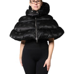 Dolce & Gabbana Black Padded Puffer Hooded Full Zip Cropped Jacket JKT41392-40
