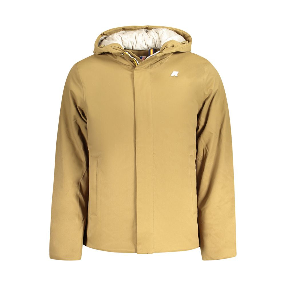 K-WAY Brown Polyester Men Jacket KW-34219-XXL