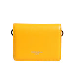 Dolce & Gabbana Yellow Leather Bifold Card Holder Crossbody Bag BAG4557
