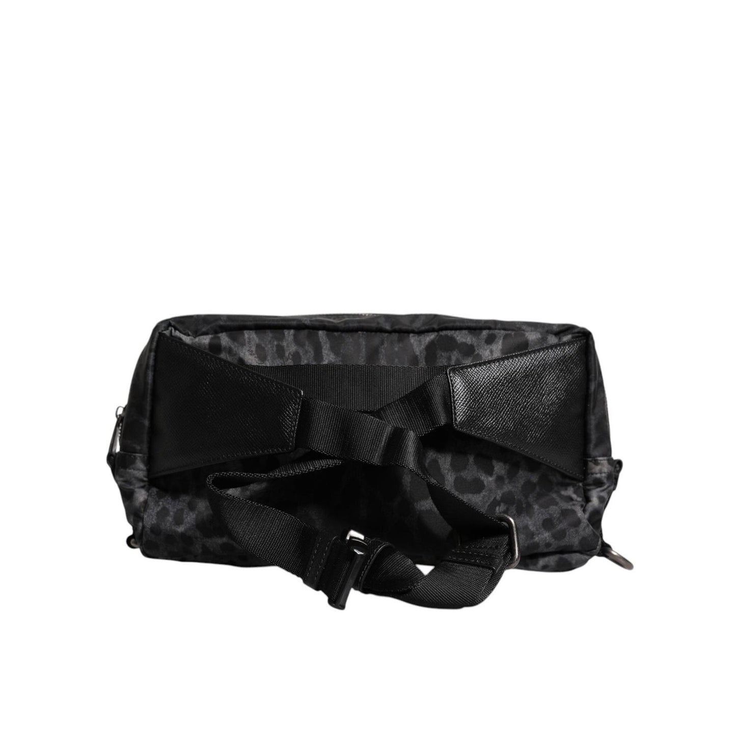 Dolce & Gabbana Black Gray Leopard DG Logo Belt Waist Fanny Pack Bag BAG4565