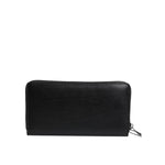 Dolce & Gabbana Black Leather Logo Plaque Zip Around Continental Wallet BAG4612