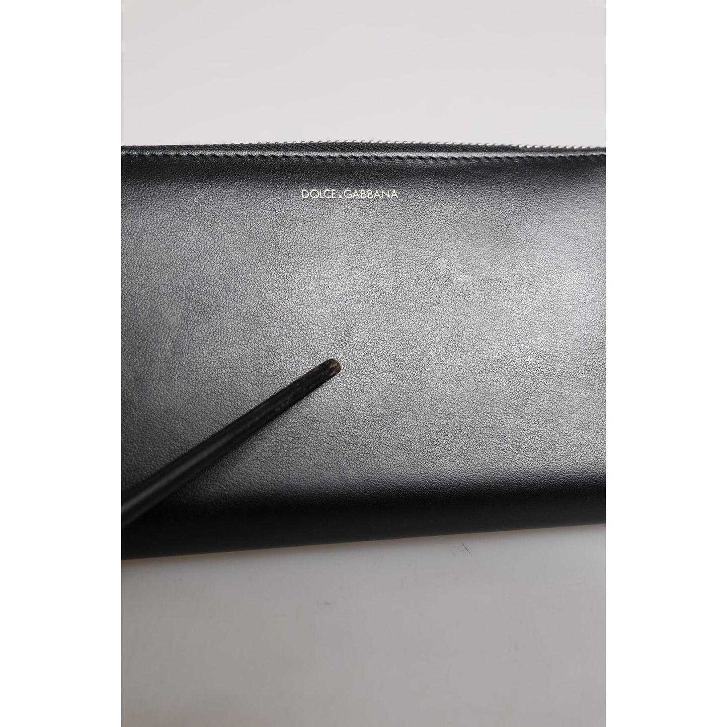 Dolce & Gabbana Black Blue Exotic Leather Embossed Continental Wallet BAG4620