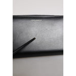 Dolce & Gabbana Black Blue Exotic Leather Embossed Continental Wallet BAG4620