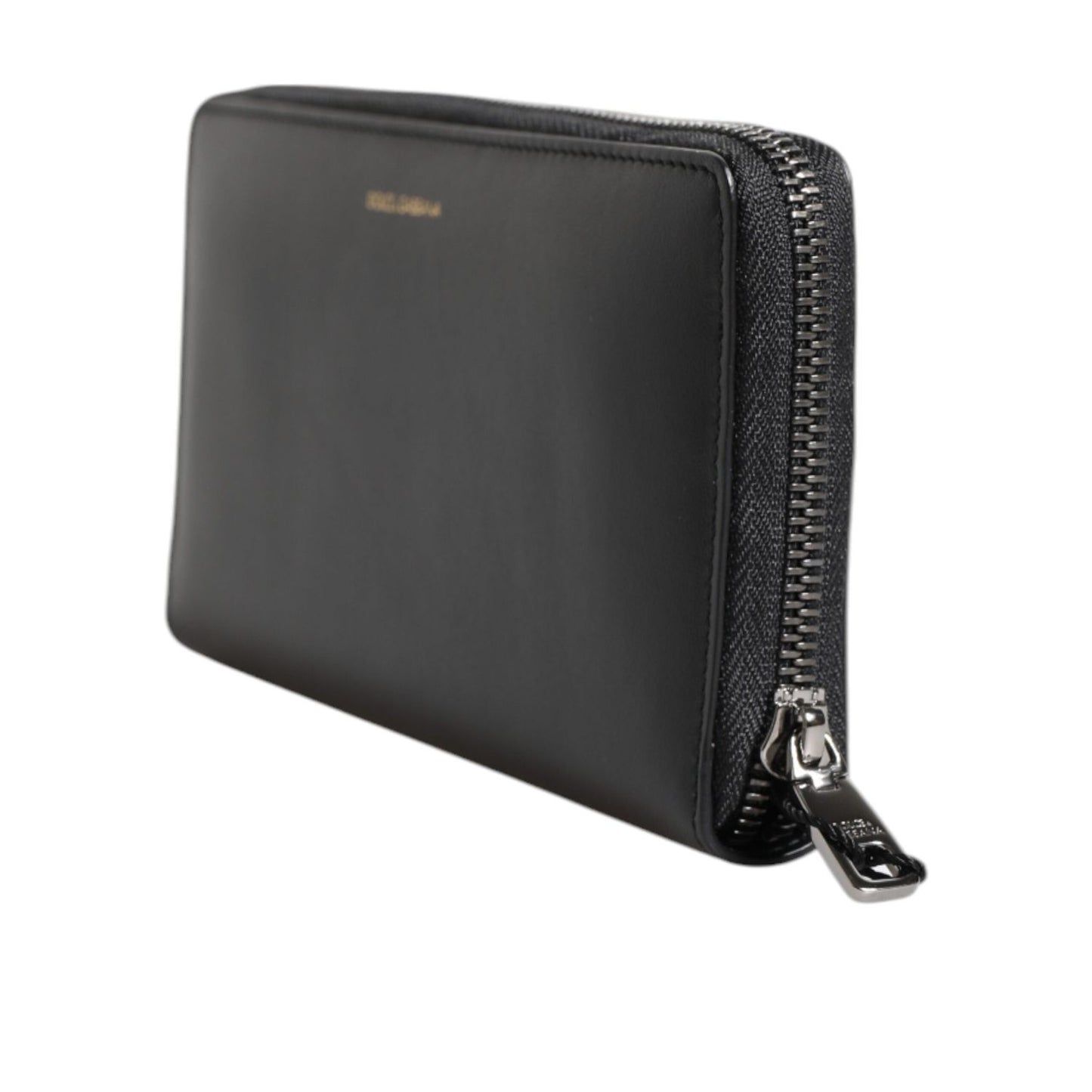 Dolce & Gabbana Black Blue Exotic Leather Embossed Continental Wallet BAG4621
