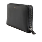 Dolce & Gabbana Black Blue Exotic Leather Embossed Continental Wallet BAG4621