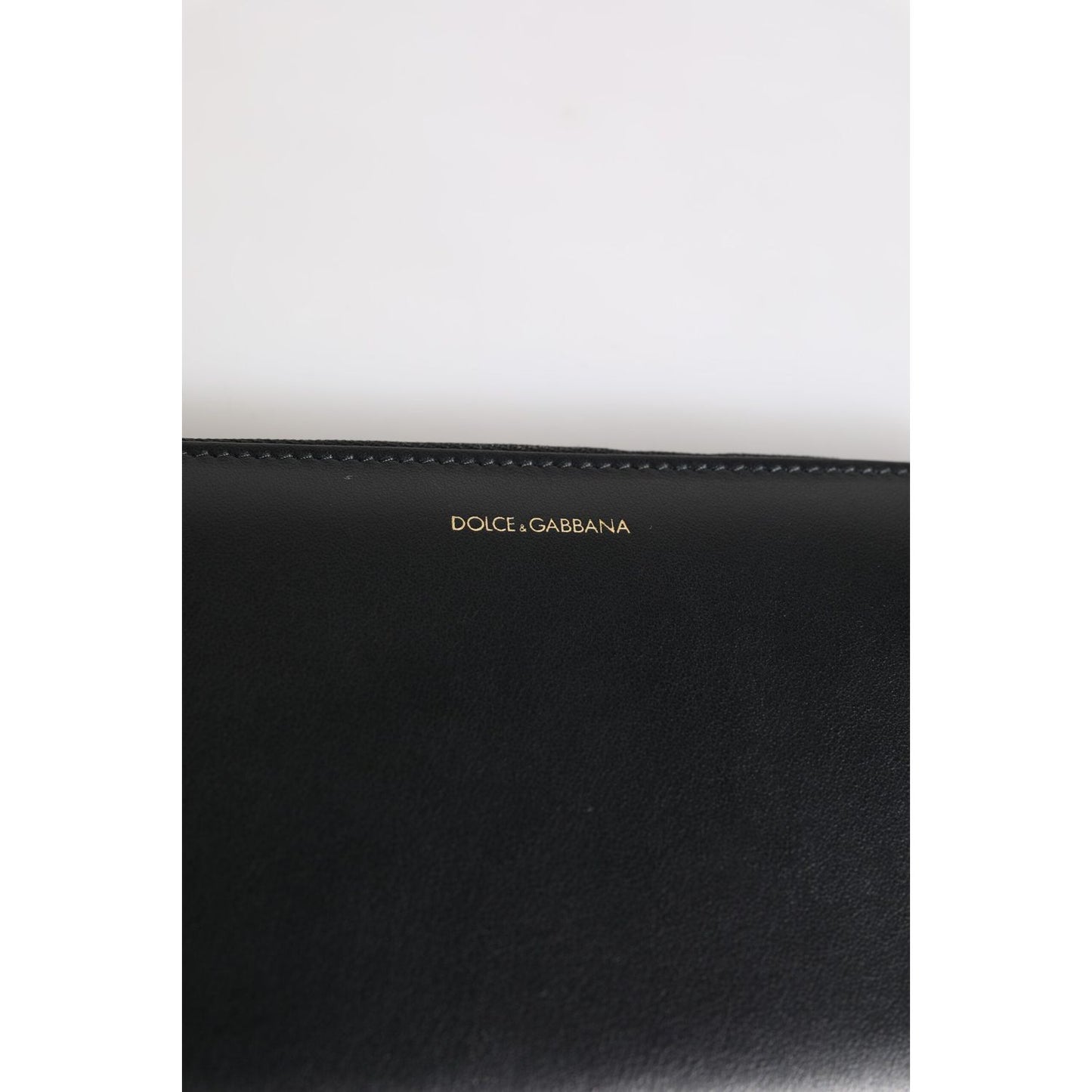 Dolce & Gabbana Black Blue Exotic Leather Embossed Continental Wallet BAG4621