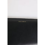 Dolce & Gabbana Black Blue Exotic Leather Embossed Continental Wallet BAG4621