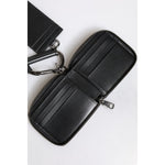 Dolce & Gabbana Black Leather Lanyard Zip Around Card Holder Wallet BAG4625