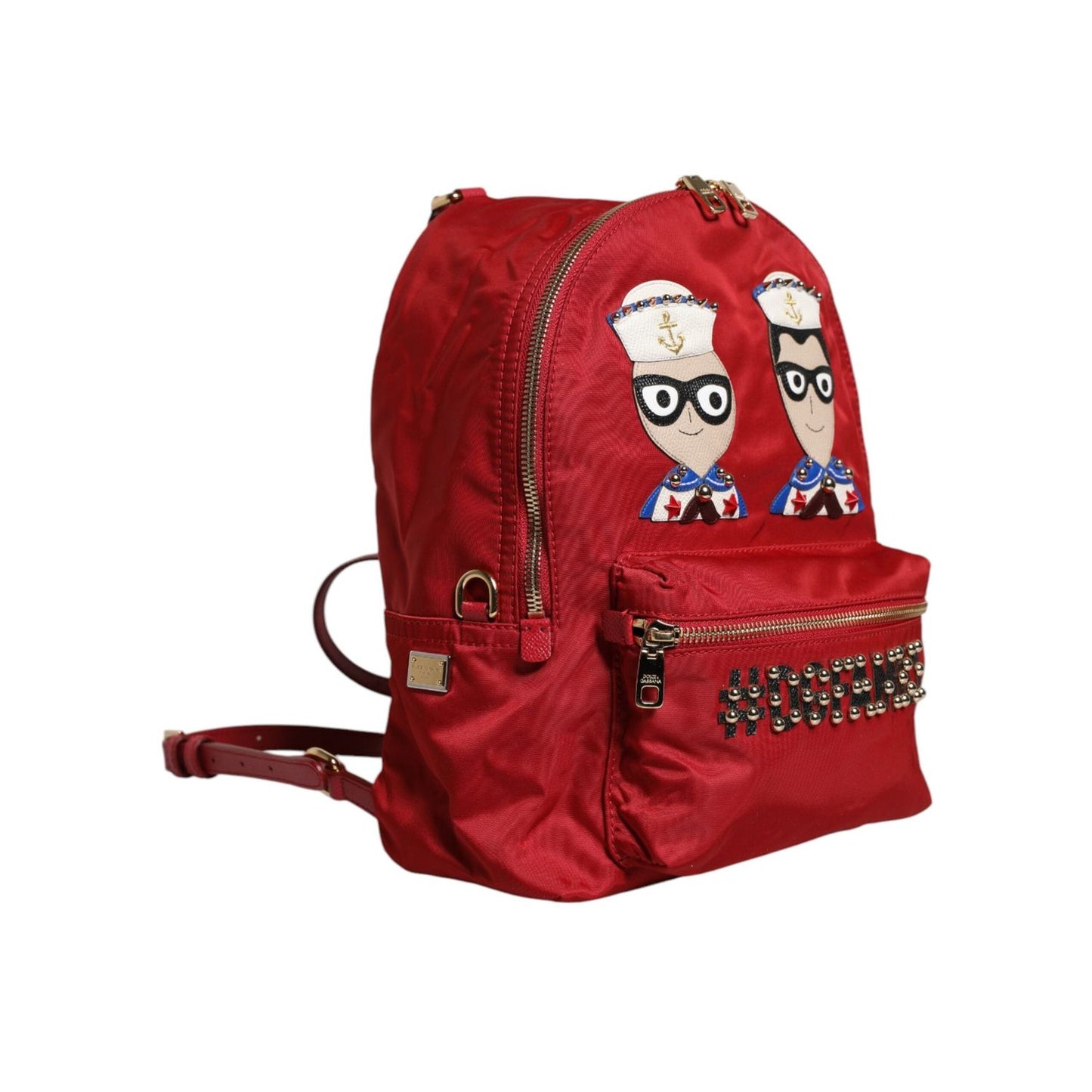 Dolce & Gabbana Red #DGFAMILY VULCANO Embellishment Backpack Bag BAG4572