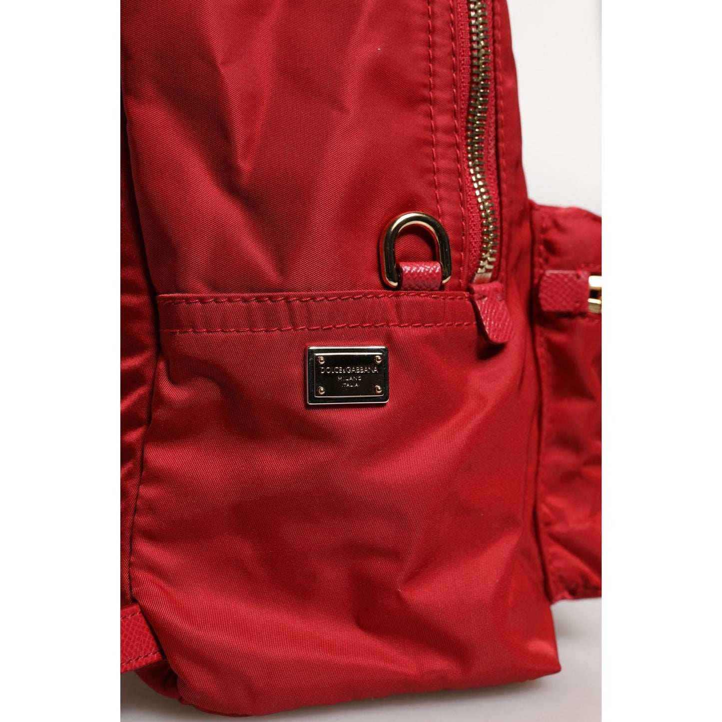 Dolce & Gabbana Red #DGFAMILY VULCANO Embellishment Backpack Bag BAG4572