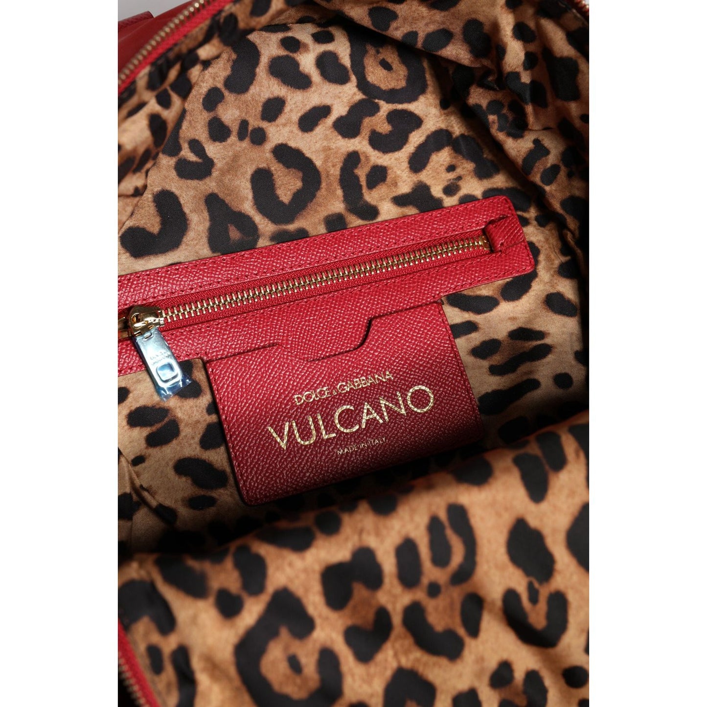 Dolce & Gabbana Red #DGFAMILY VULCANO Embellishment Backpack Bag BAG4572