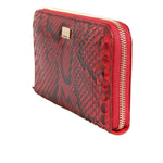 Dolce & Gabbana Red Exotic Leather Zip Around Continental Clutch Wallet BAG4576
