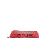 Dolce & Gabbana Red Exotic Leather Zip Around Continental Clutch Wallet BAG4576