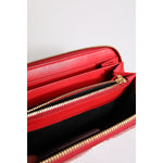 Dolce & Gabbana Red Exotic Leather Zip Around Continental Clutch Wallet BAG4576