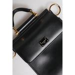 Dolce & Gabbana Black Calfskin Leather Logo Plaque Mini Bag BAG4596