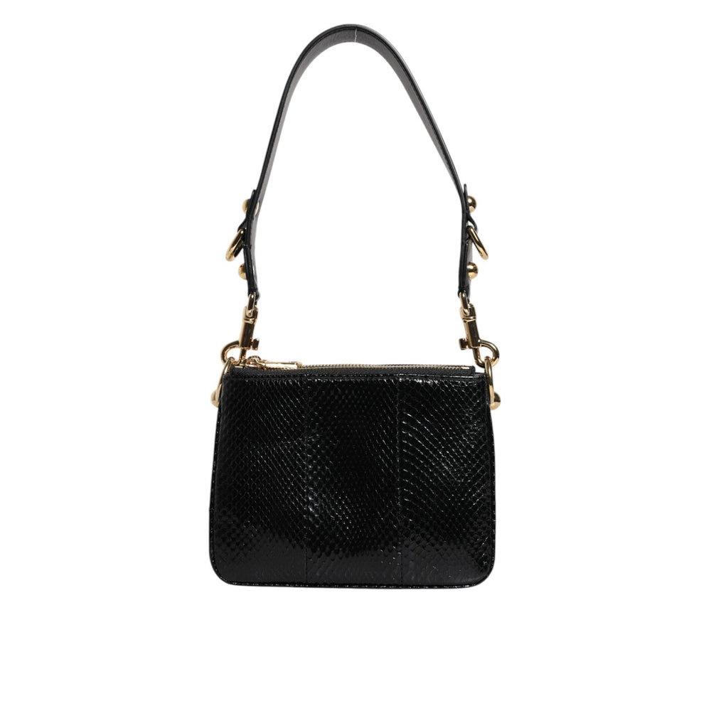 Dolce & Gabbana Black Exotic Leather Shoulder Sling Clutch Bag BAG4600